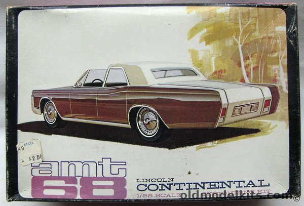 AMT 1/25 1968 Lincoln Continental - Stock / George Barris Custom, 6428-200 plastic model kit